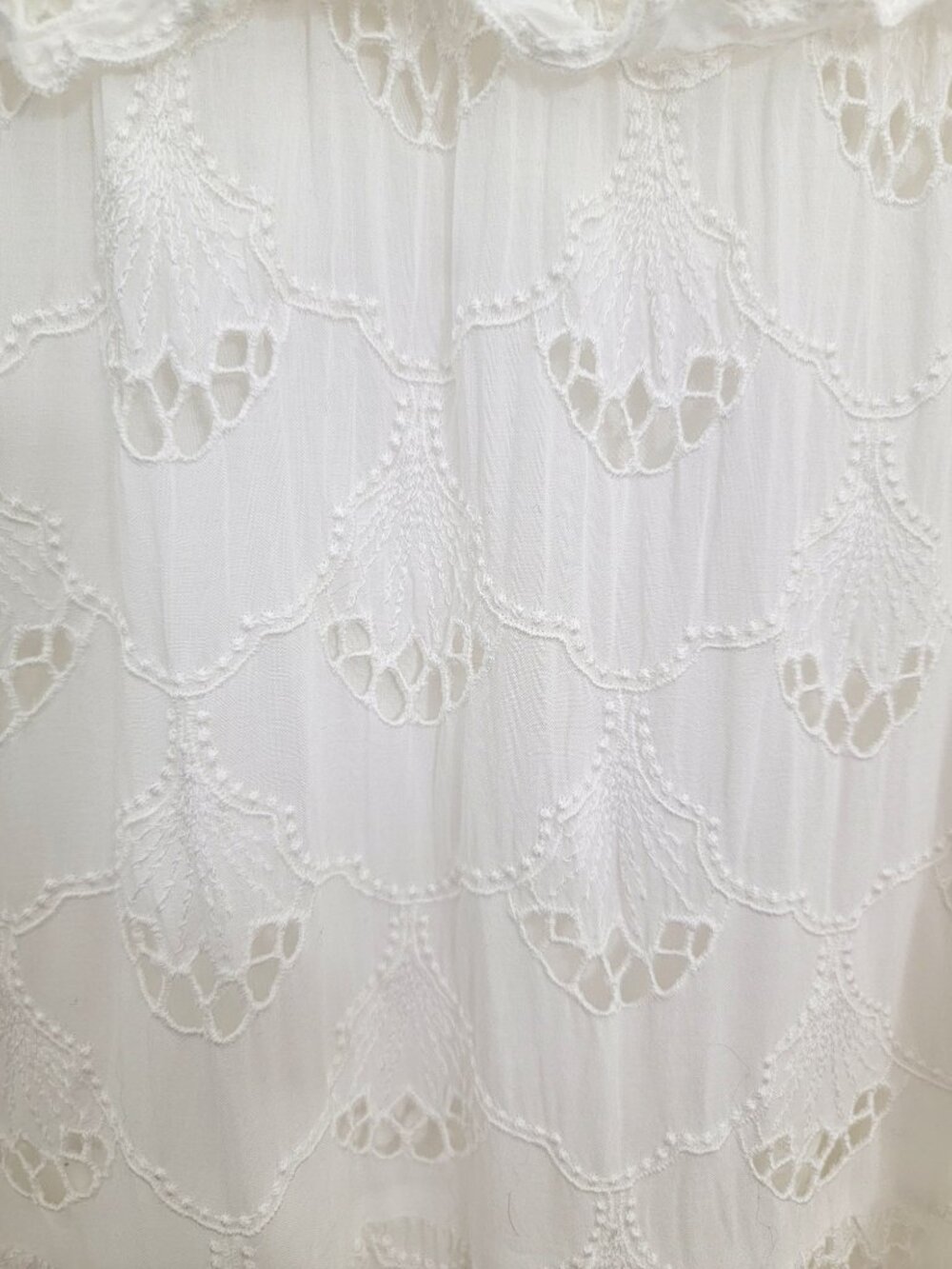 Sezane Elia Lace Maxi Dress in Ecru 38 6 - Picture 8 of 12
